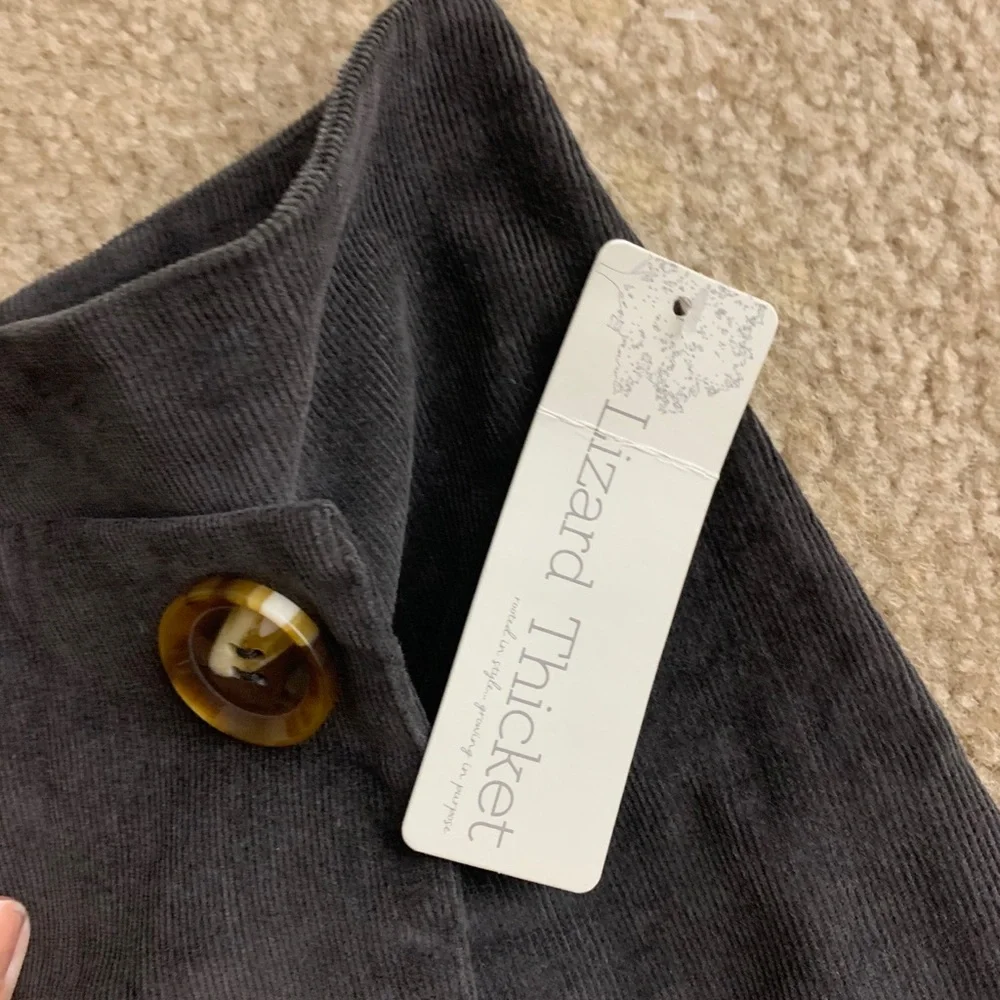 Addie corduroy crossover button down wrap Skirt - Picture 4 of 5